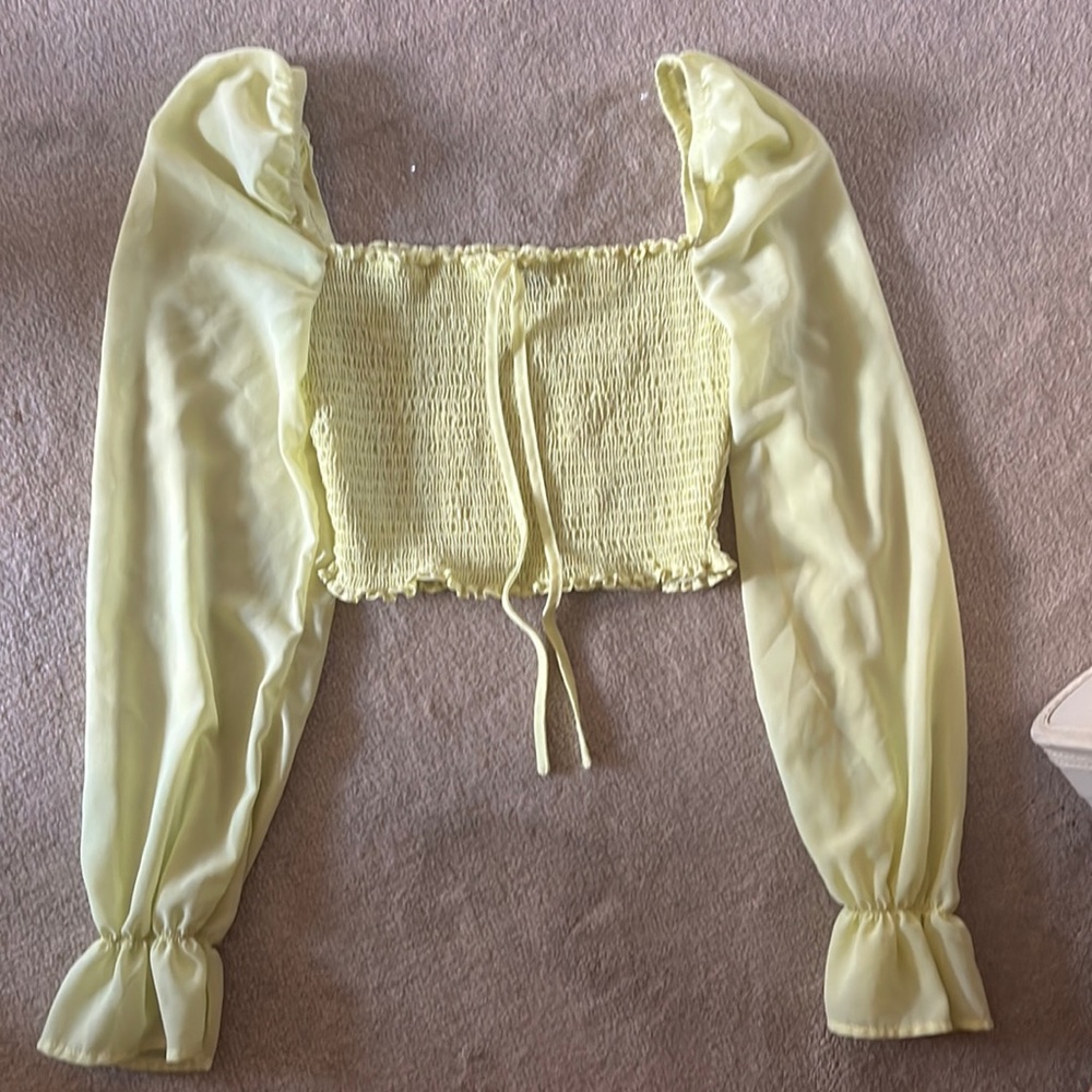 Yellow long sleeve shirt